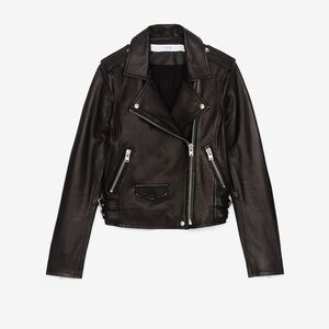 IRO ASHVILLE short lambskin jacket. Slim fit size 40 black